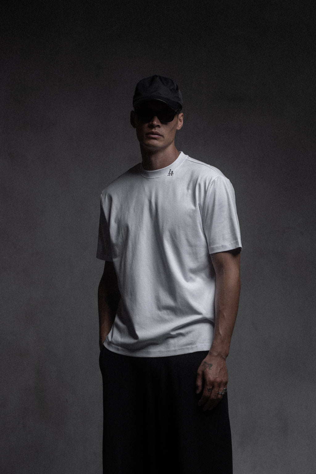 LA 001 Micro Embroidered Relaxed Tee