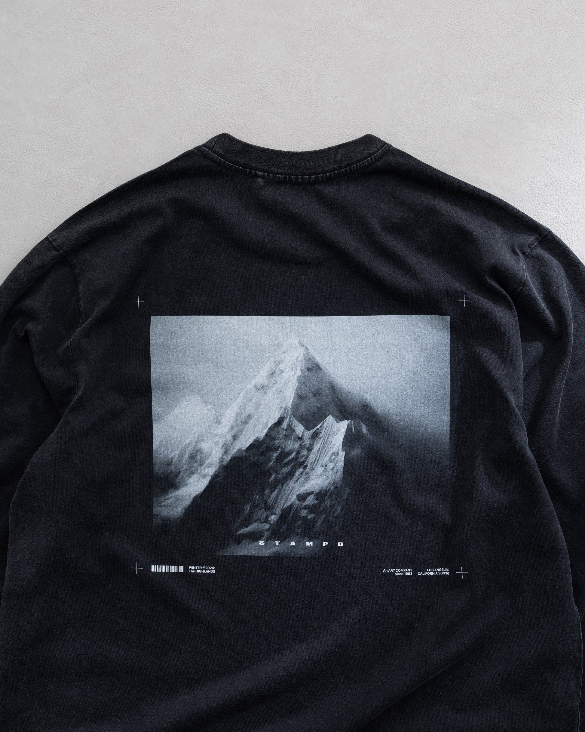 Mountain Peak LS Relaxed Tee - Snow  Washed
