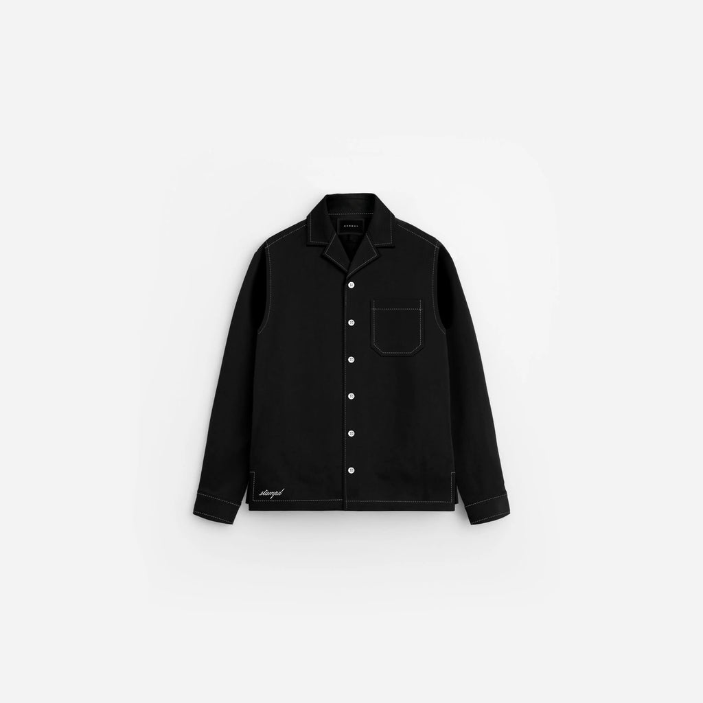 Embroidered LS Camp Collar